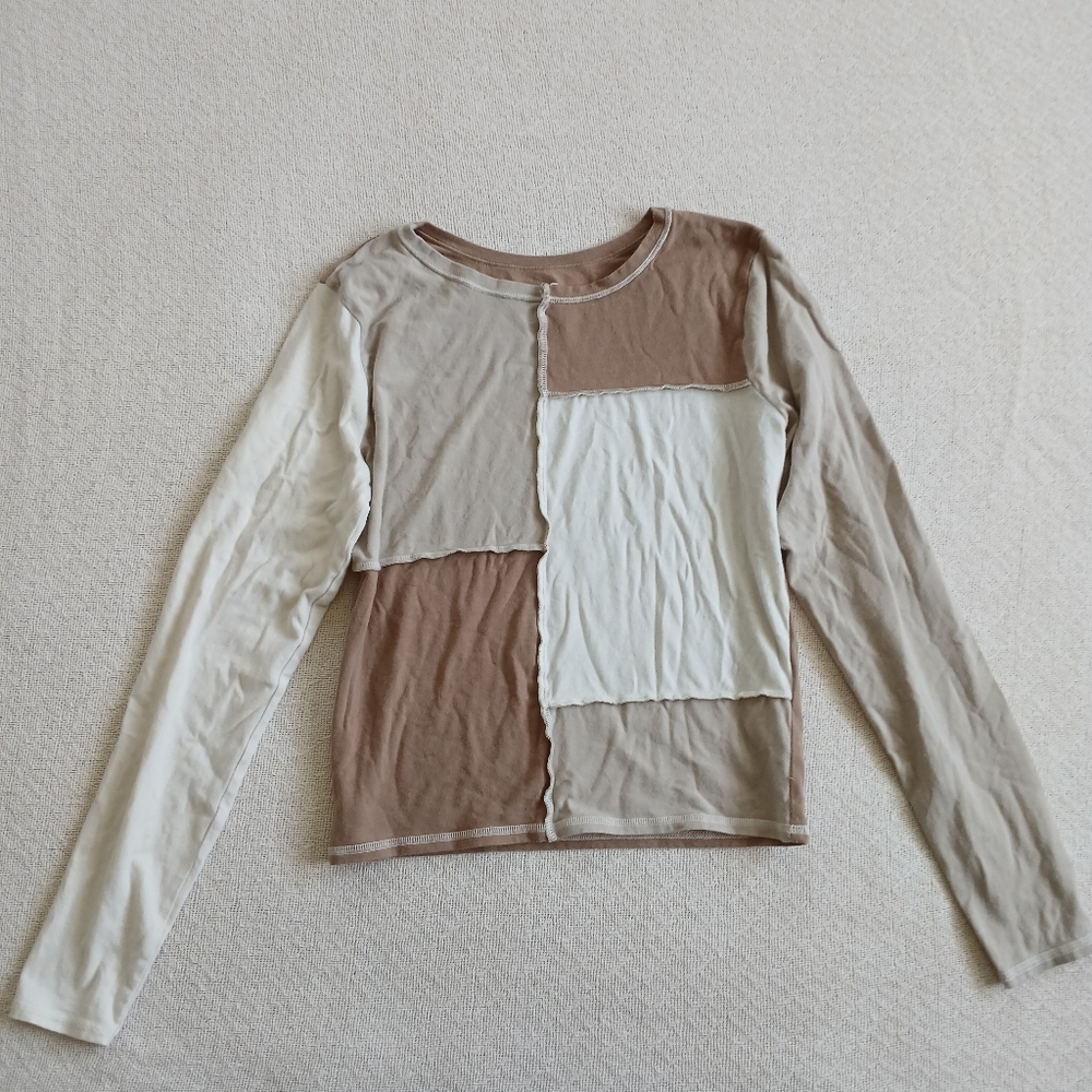 hollister ♡ baby tee patchwork cotton y2k